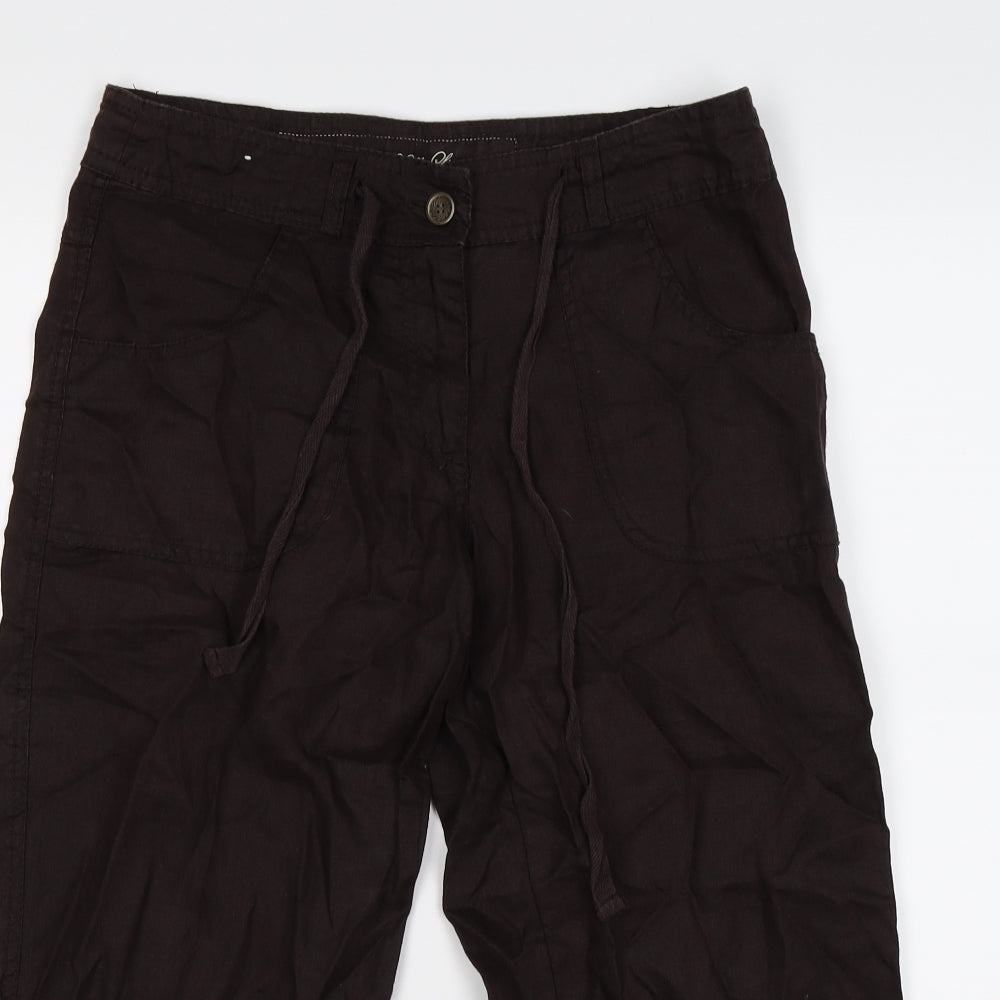 denim co Womens Brown   Cropped Trousers Size 8 L20 in