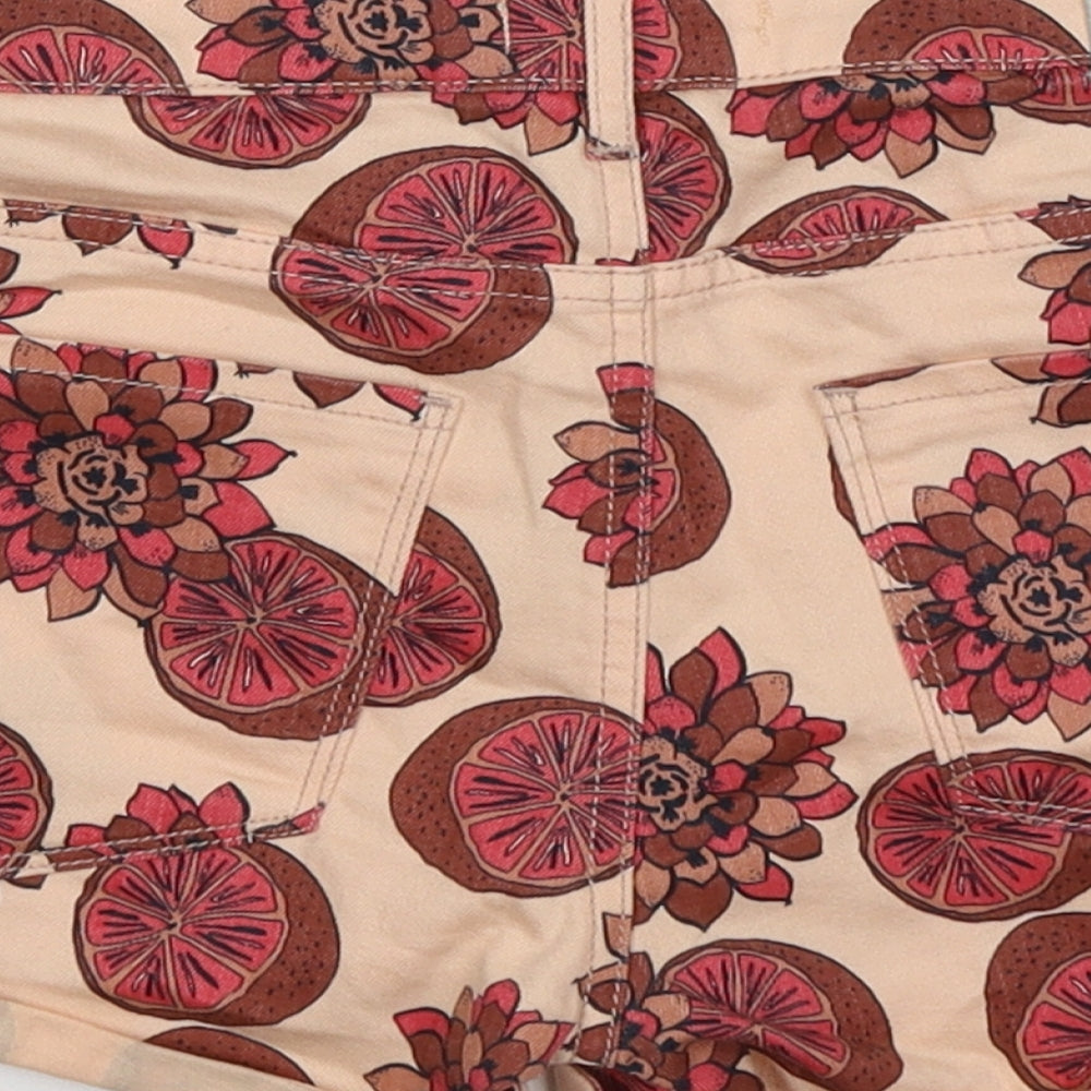 Scotch R'Belle Girls Pink Floral Denim Hot Pants Shorts Size 16 Years - fruit