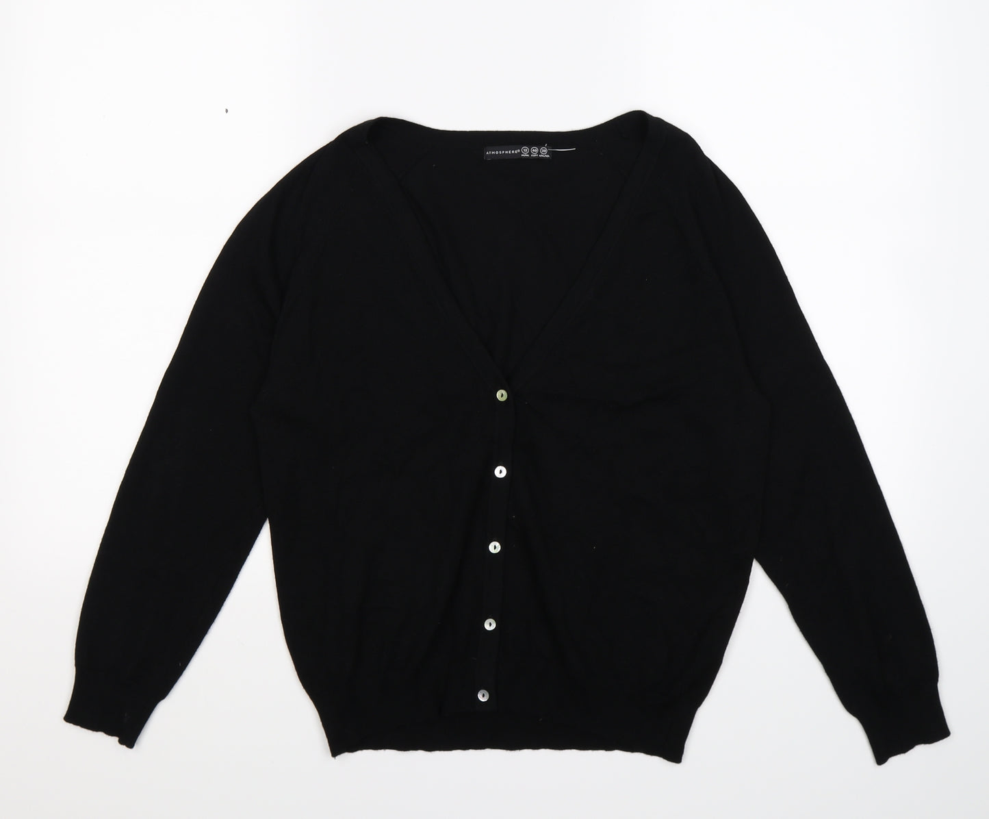 Atmosphere Womens Black  Knit Cardigan Jumper Size 12