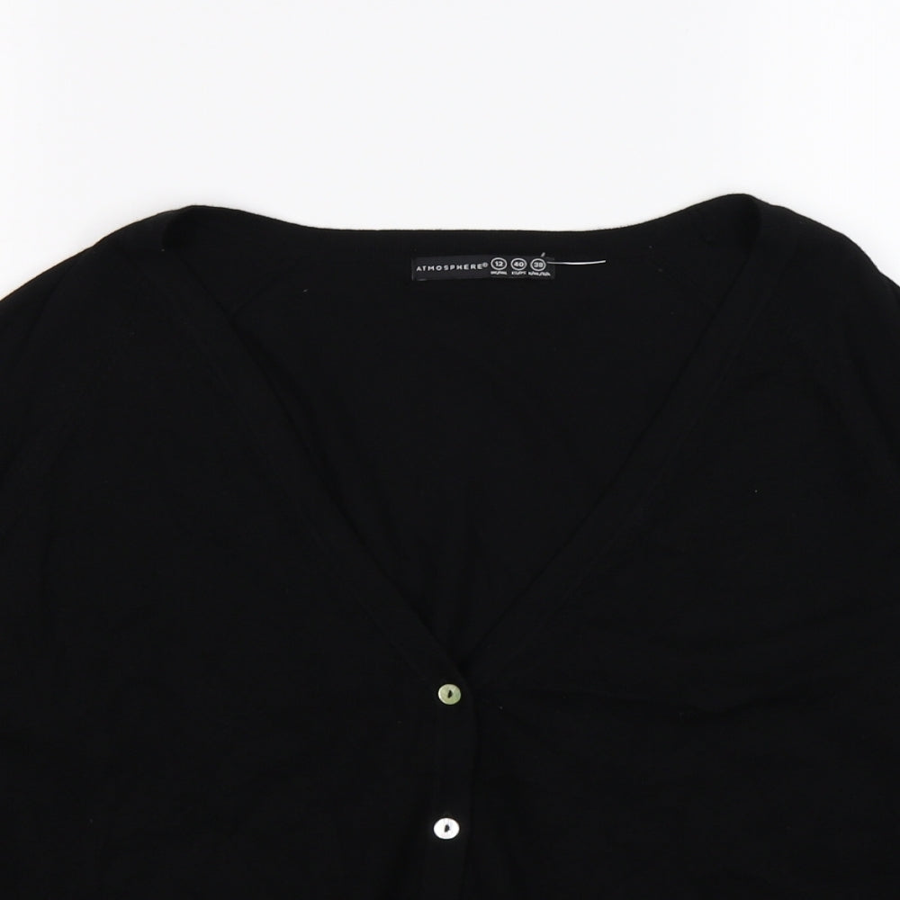 Atmosphere Womens Black  Knit Cardigan Jumper Size 12