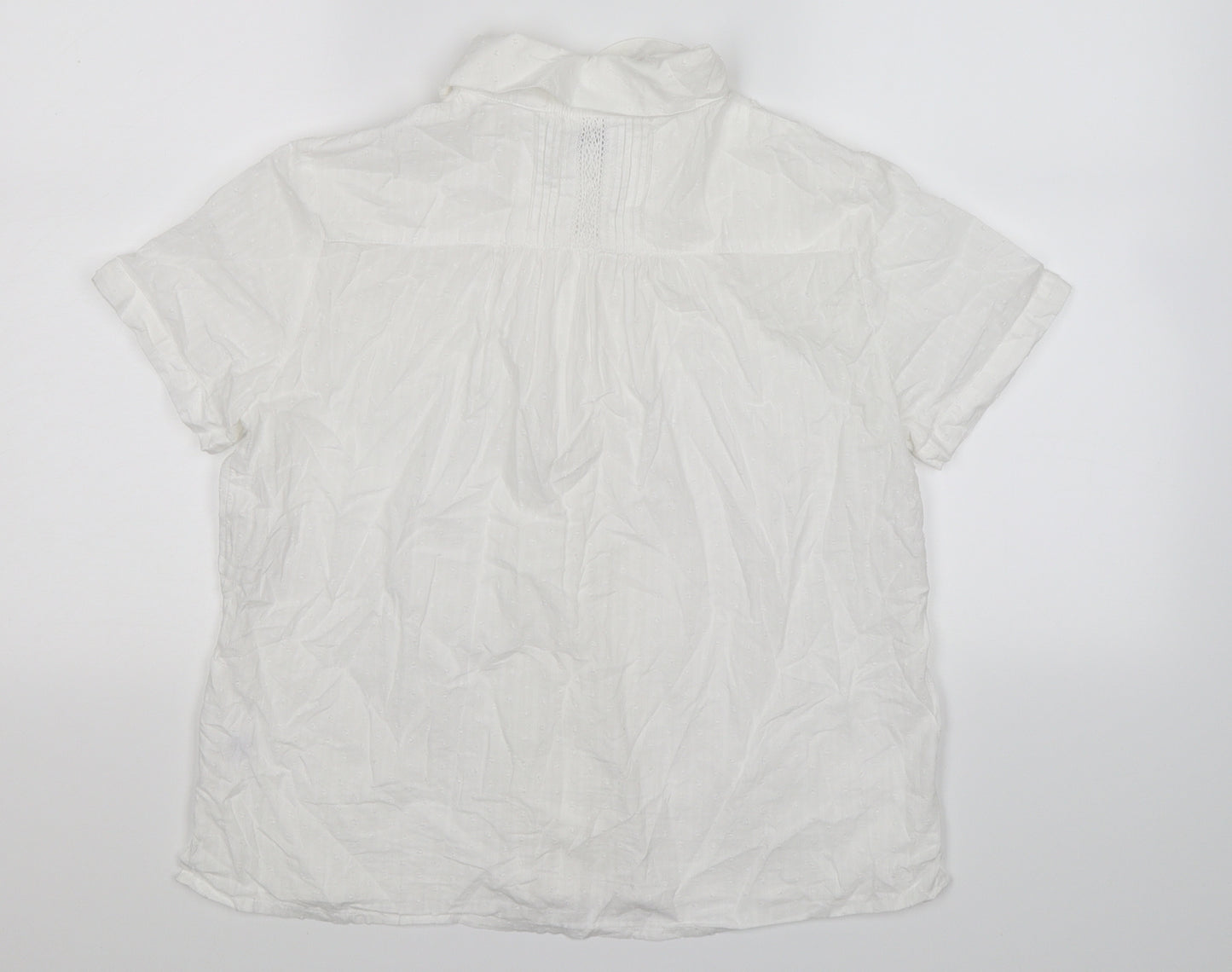 Brora Womens White Striped  Basic Blouse Size 10