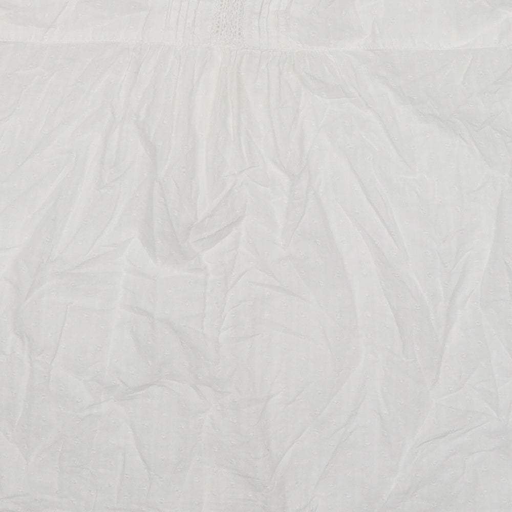 Brora Womens White Striped  Basic Blouse Size 10