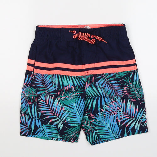 BHS Boys Blue Floral  Sweat Shorts Size 6-7 Years