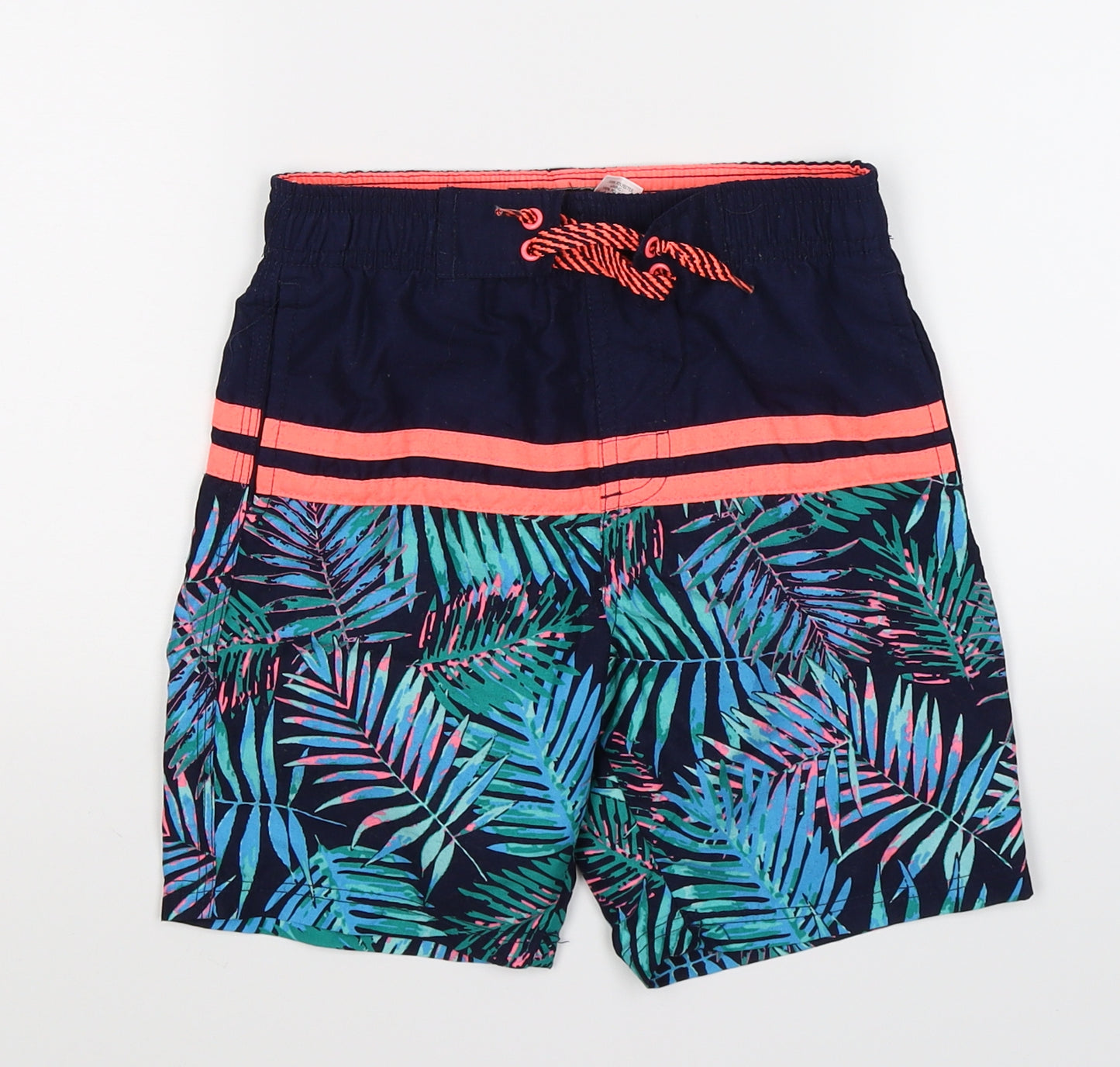 BHS Boys Blue Floral  Sweat Shorts Size 6-7 Years