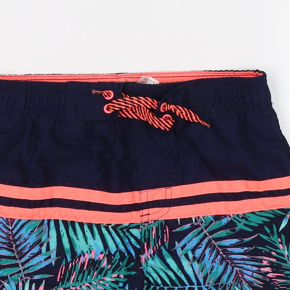 BHS Boys Blue Floral  Sweat Shorts Size 6-7 Years
