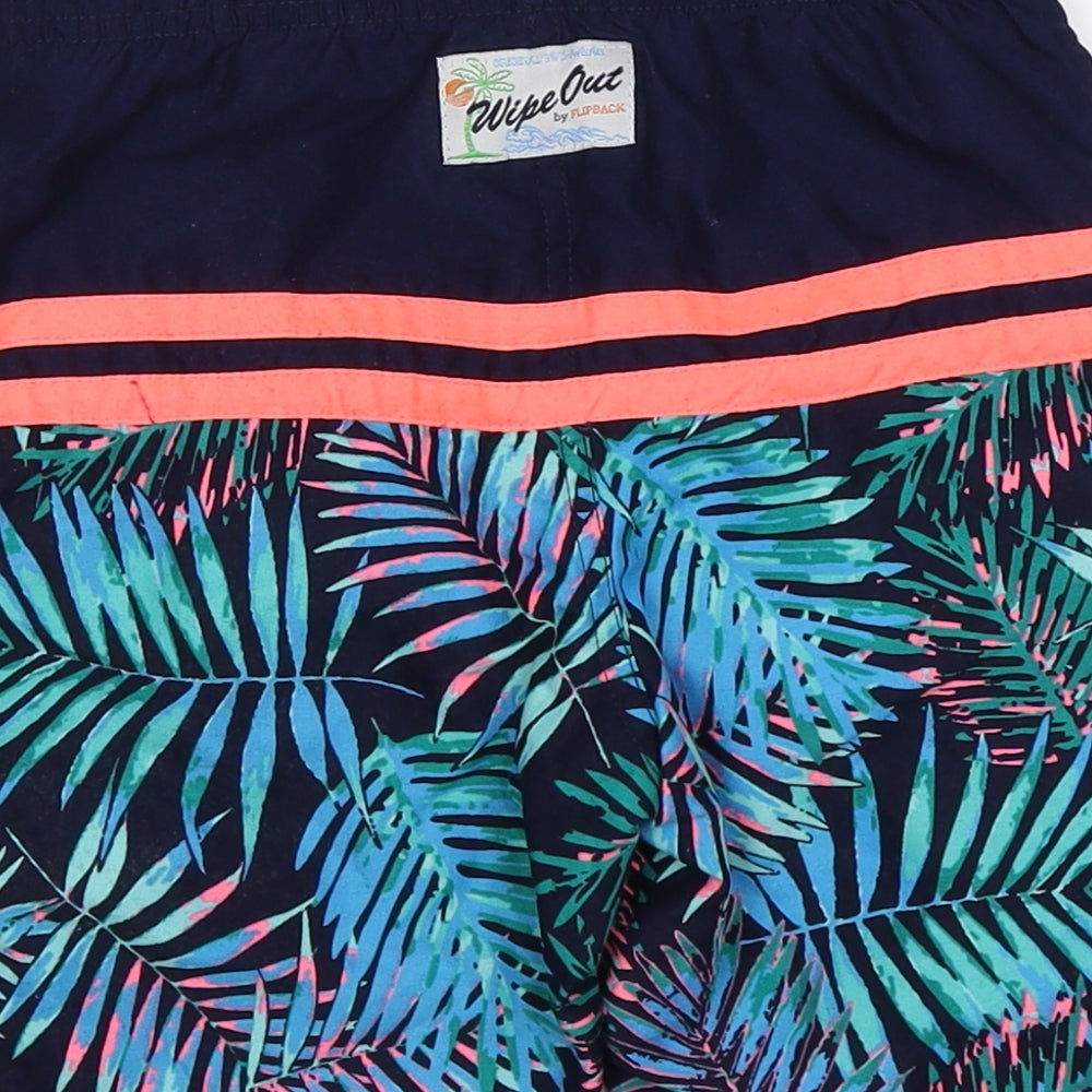 BHS Boys Blue Floral  Sweat Shorts Size 6-7 Years