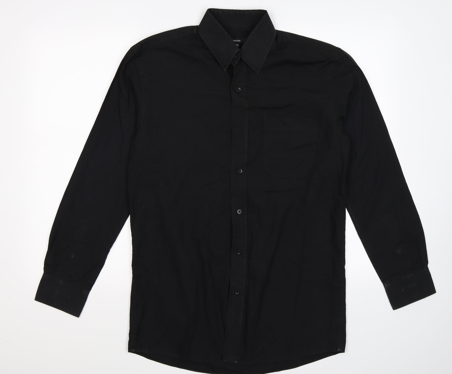 George Mens Black    Dress Shirt Size 14.5