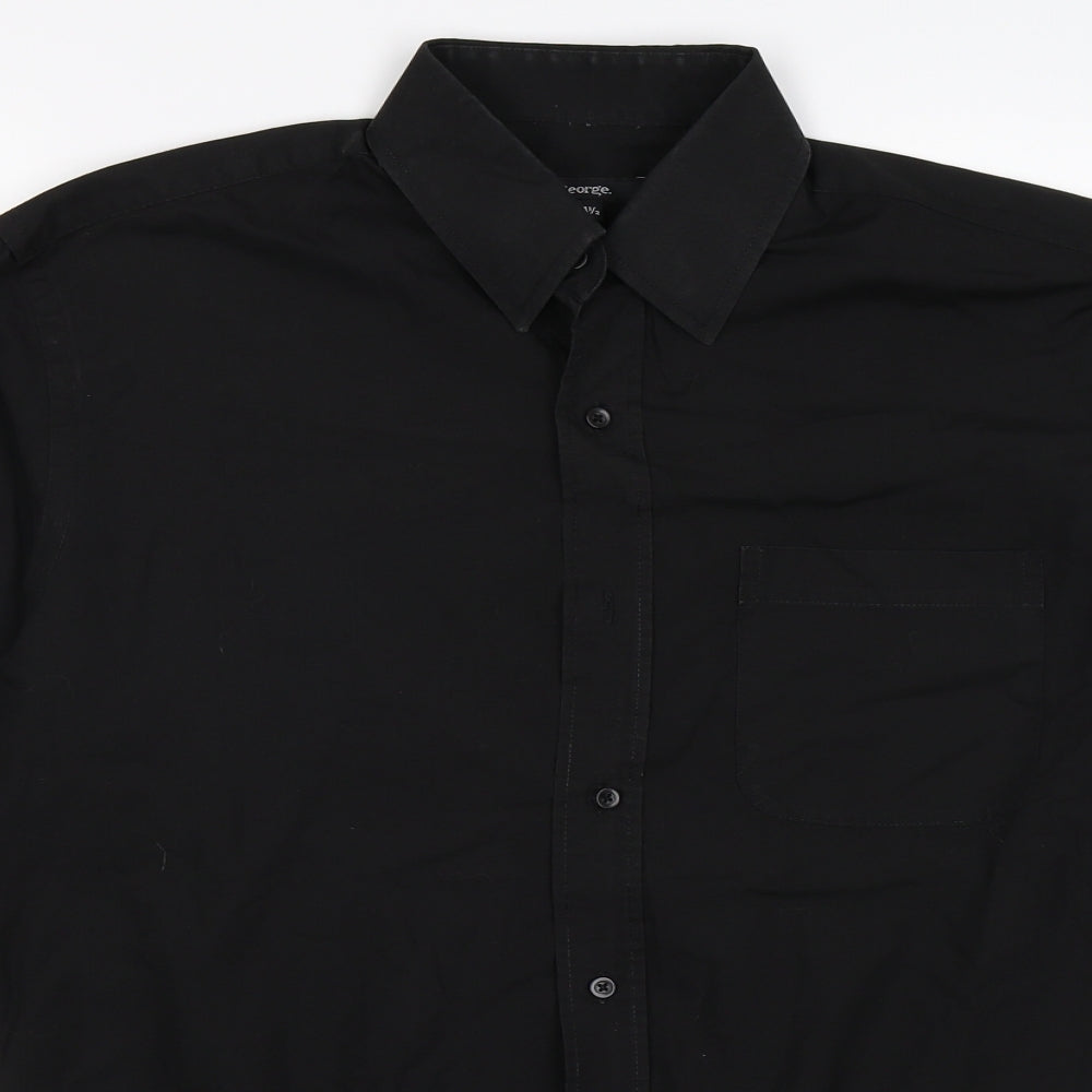 George Mens Black    Dress Shirt Size 14.5
