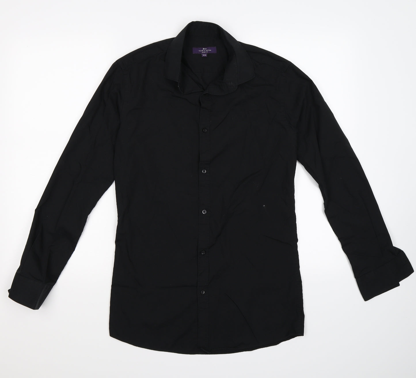 Tailor & Cutter Mens Black    Dress Shirt Size 14.5