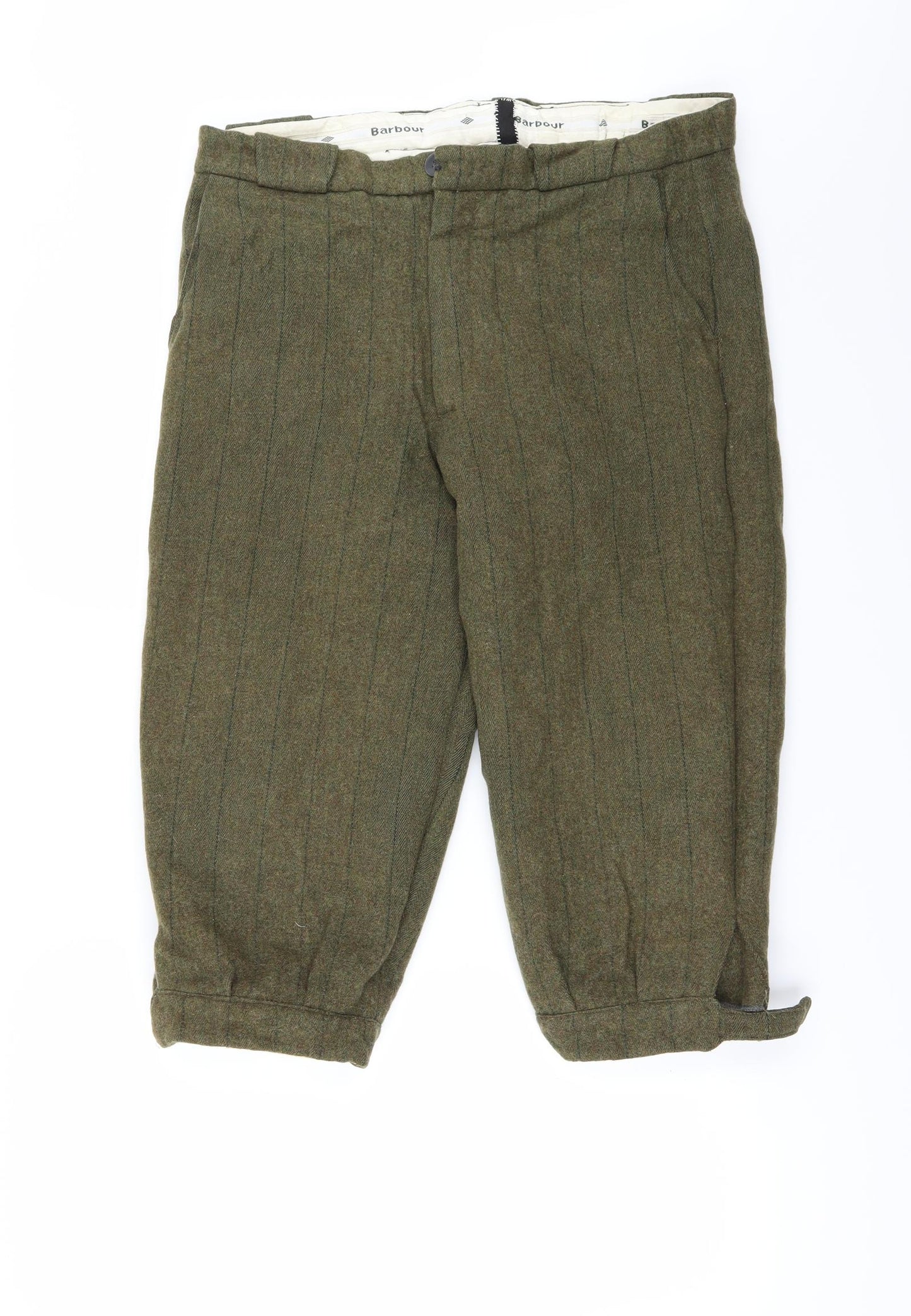 Barbour Mens Green   Cropped Trousers Size 36 L27 in