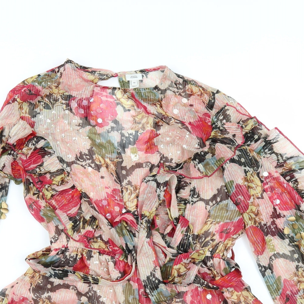 River Island` Womens Multicoloured Flecked  Leotard One-Piece Size 10