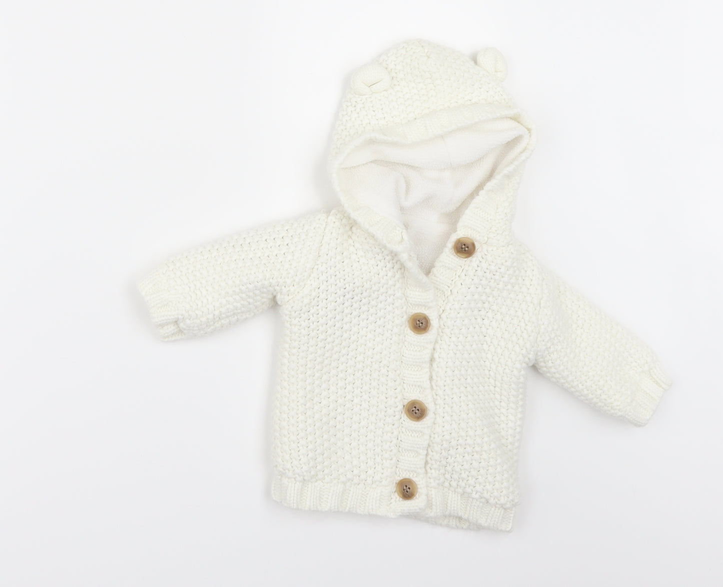 George Baby White   Cardigan Jumper Size 3-6 Months