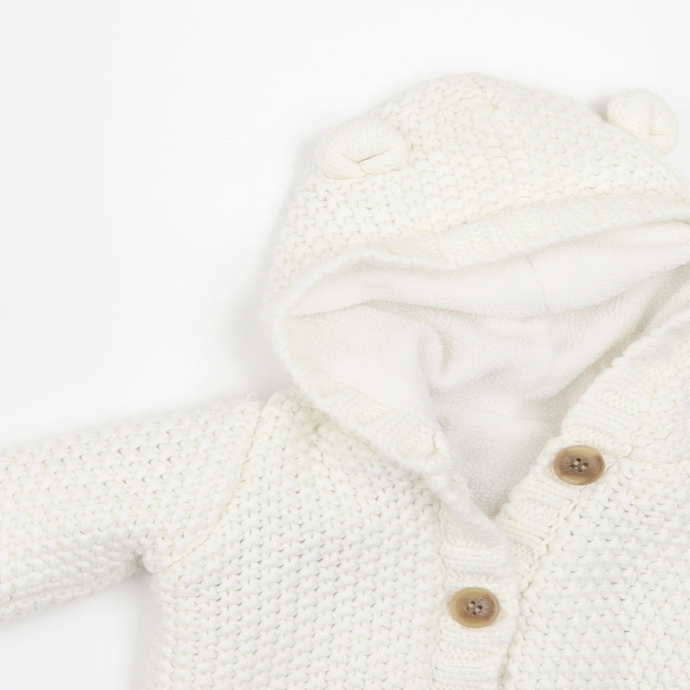 George Baby White   Cardigan Jumper Size 3-6 Months