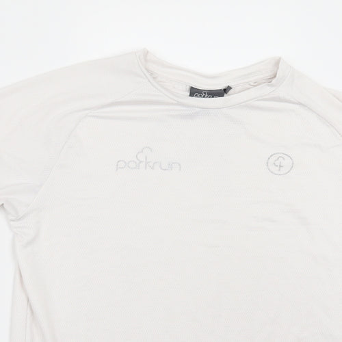 PARKRUN Girls White   Basic T-Shirt Size 9-10 Years