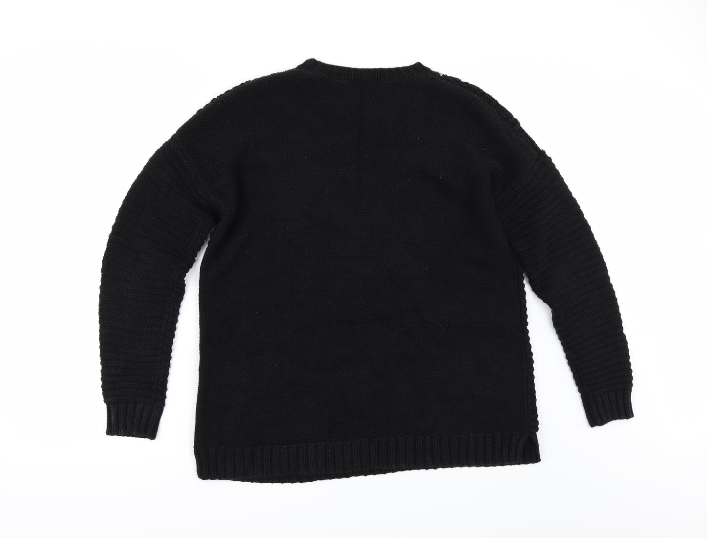 Warehouse Womens Black   Pullover Jumper Size 14
