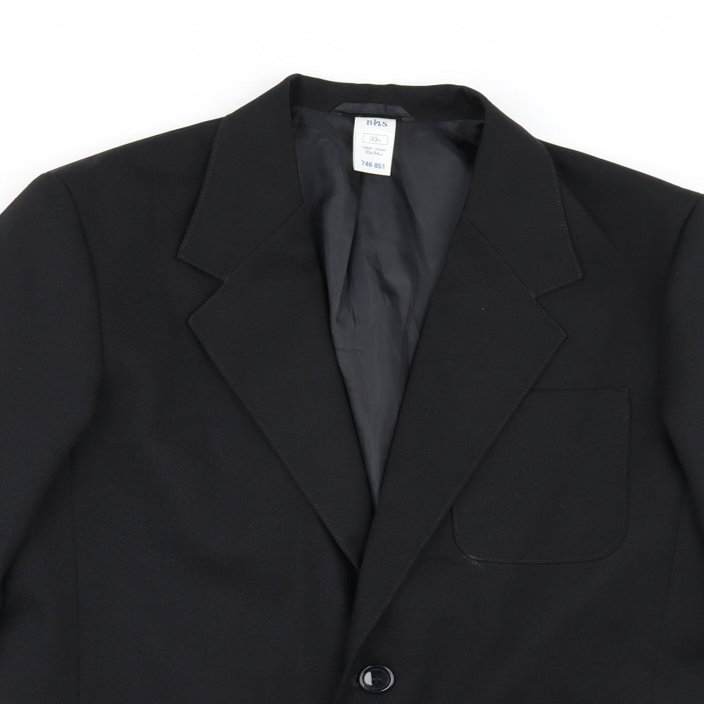 BHS Mens Black   Jacket Suit Jacket Size 34  - 33 CHEST