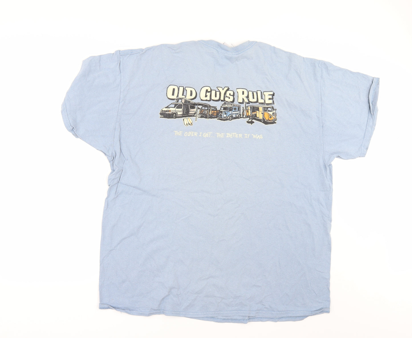 Old Guys Rule Mens Blue    T-Shirt Size 2XL