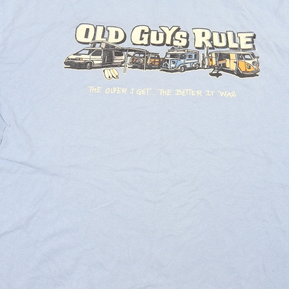 Old Guys Rule Mens Blue    T-Shirt Size 2XL