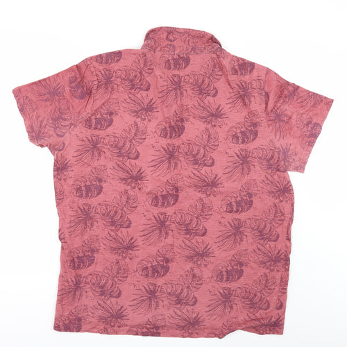 George Mens Red Floral   Polo Size 3XL