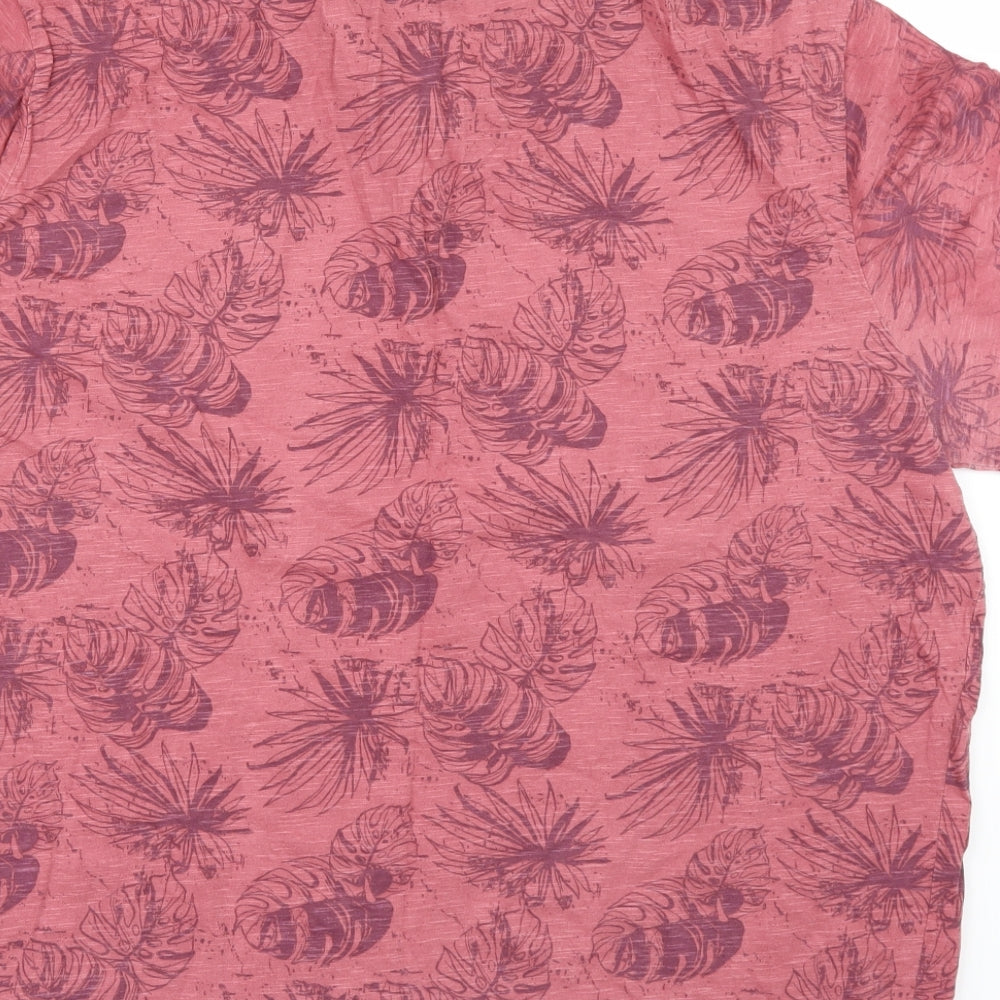 George Mens Red Floral   Polo Size 3XL