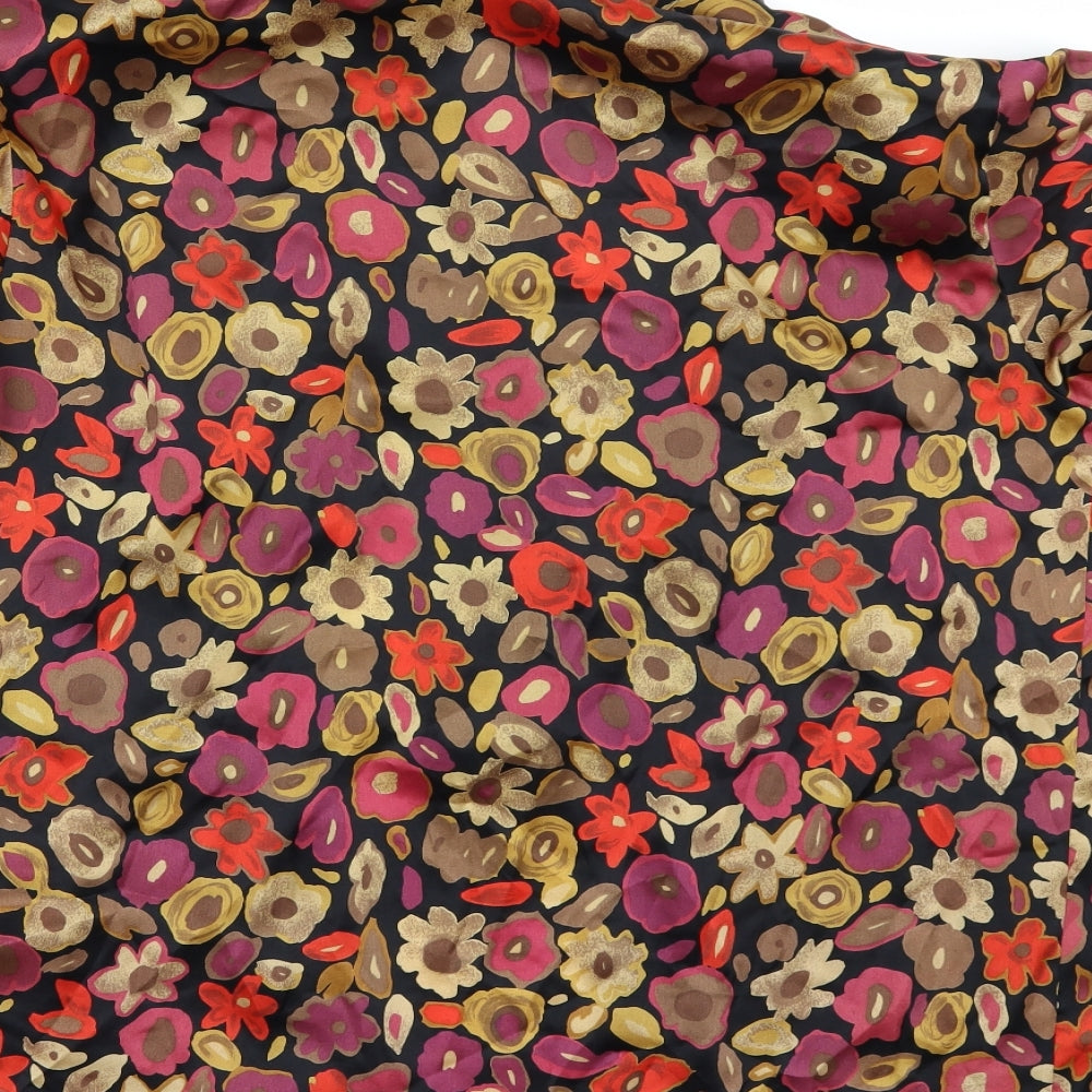 Jaeger Womens Multicoloured Floral  Kimono Blouse Size 12  - Edge to Edge
