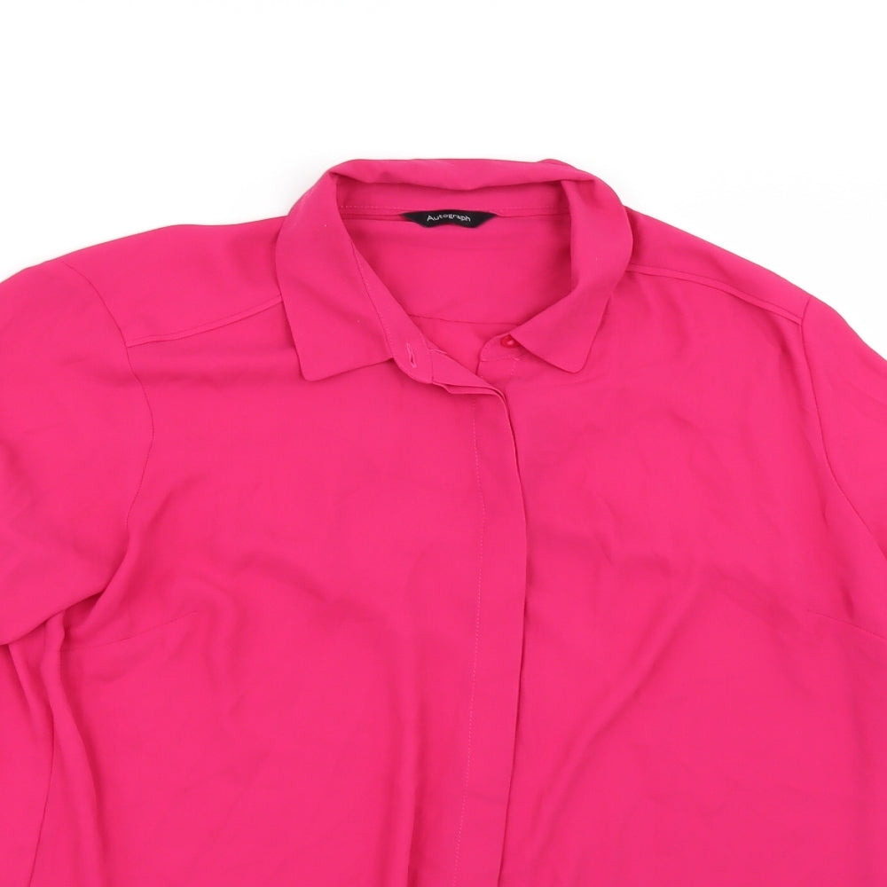 Autograph Womens Pink   Tunic Button-Up Size 14