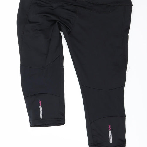 Run 365 Womens Black   Cropped Leggings Size 16 L19 in