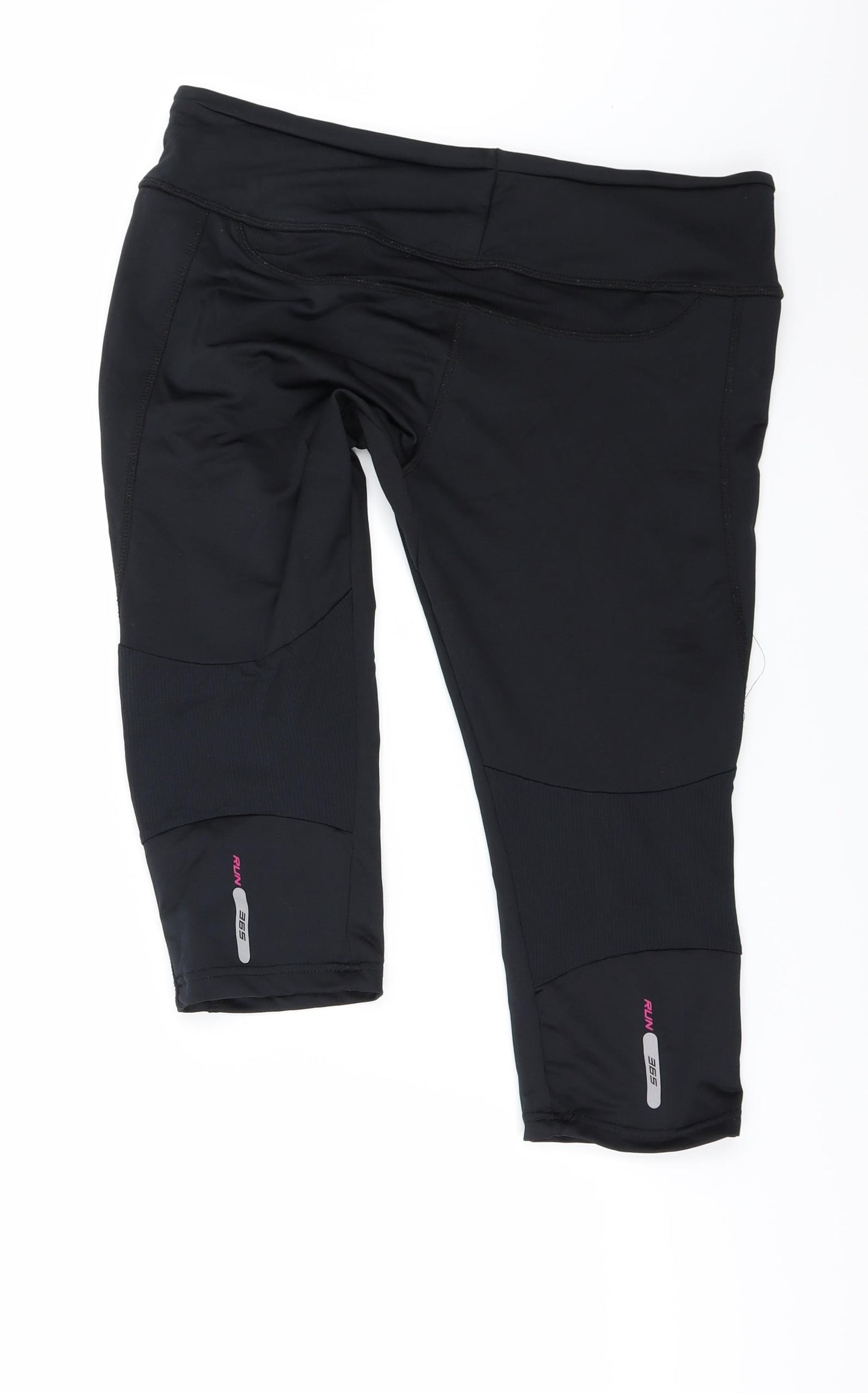 Run 365 Womens Black   Cropped Leggings Size 16 L19 in