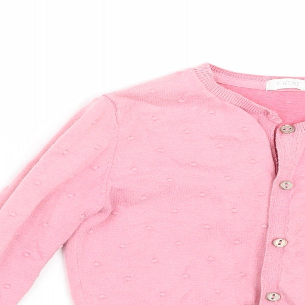 NEXT Girls Pink   Cardigan Jumper Size 3-4 Years
