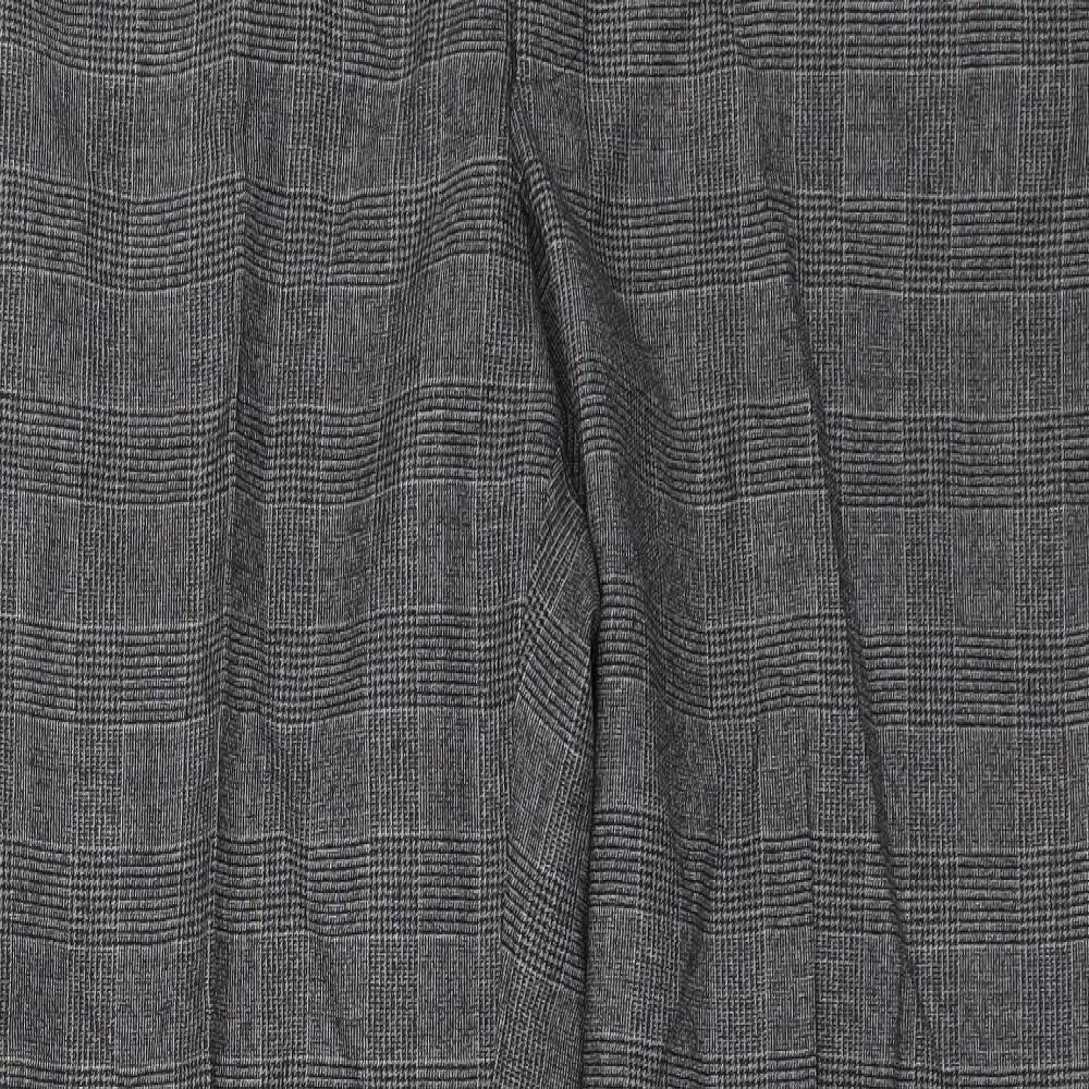 Marks and Spencer Mens Grey Check  Trousers  Size 38 L33 in