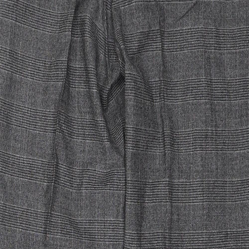Marks and Spencer Mens Grey Check  Trousers  Size 38 L33 in