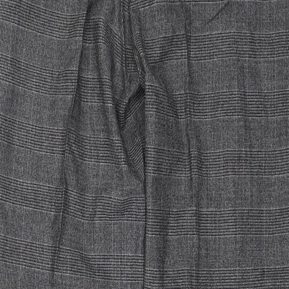 Marks and Spencer Mens Grey Check  Trousers  Size 38 L33 in