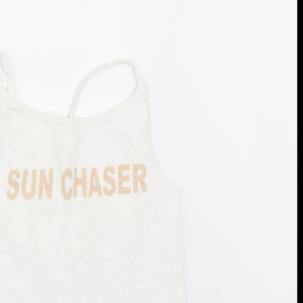 NEXT Girls White   Basic T-Shirt Size 5 Years