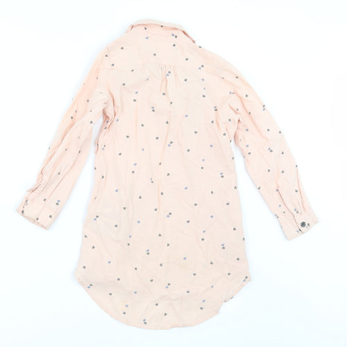 H&M Girls Orange   Shirt Dress  Size 4-5 Years