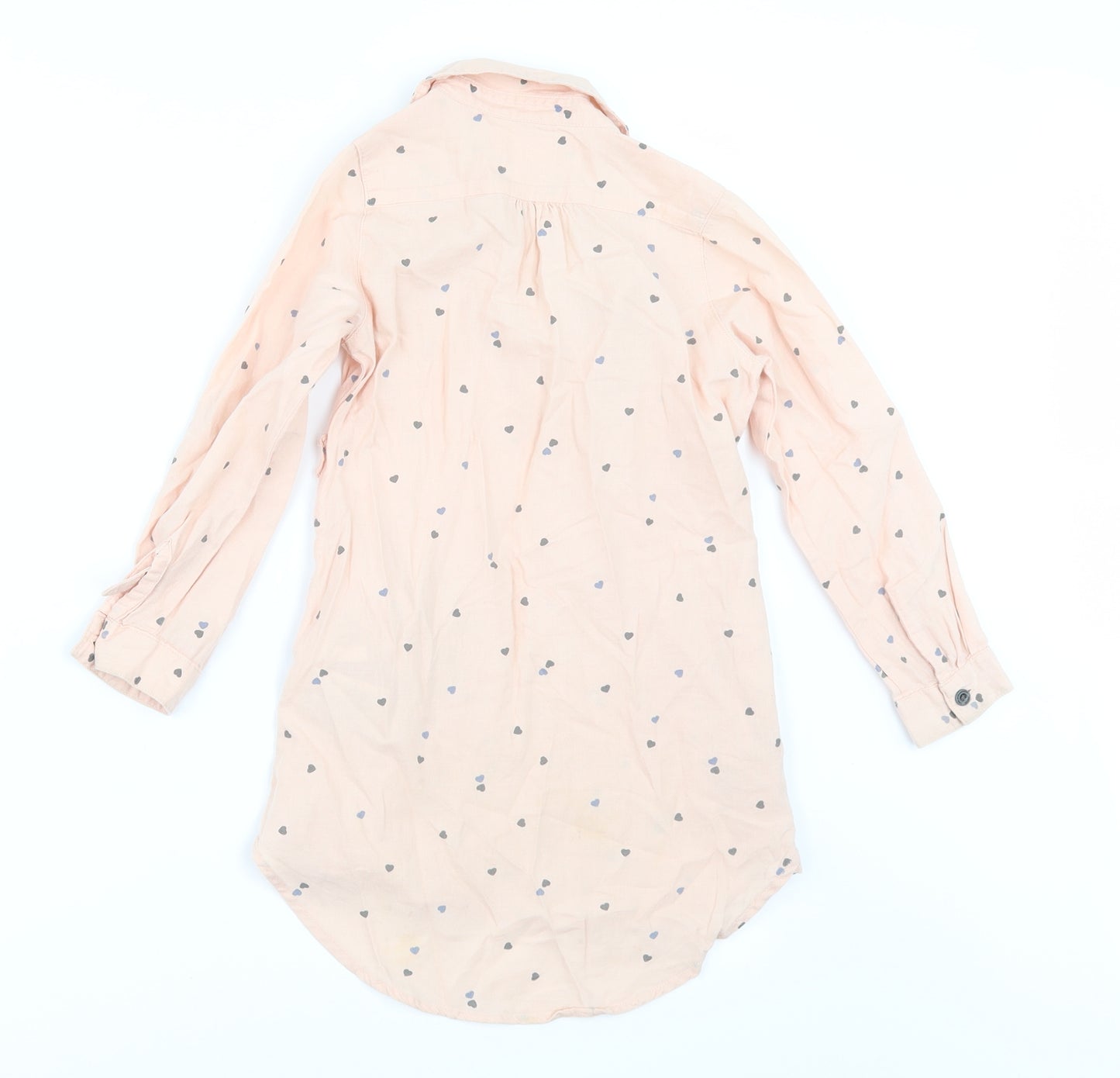 H&M Girls Orange   Shirt Dress  Size 4-5 Years