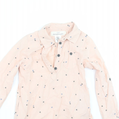 H&M Girls Orange   Shirt Dress  Size 4-5 Years