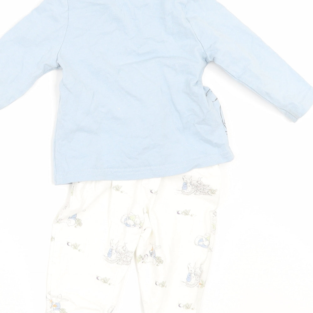 TU Baby Blue Geometric  Kimono Pyjama Set Size 3-6 Months