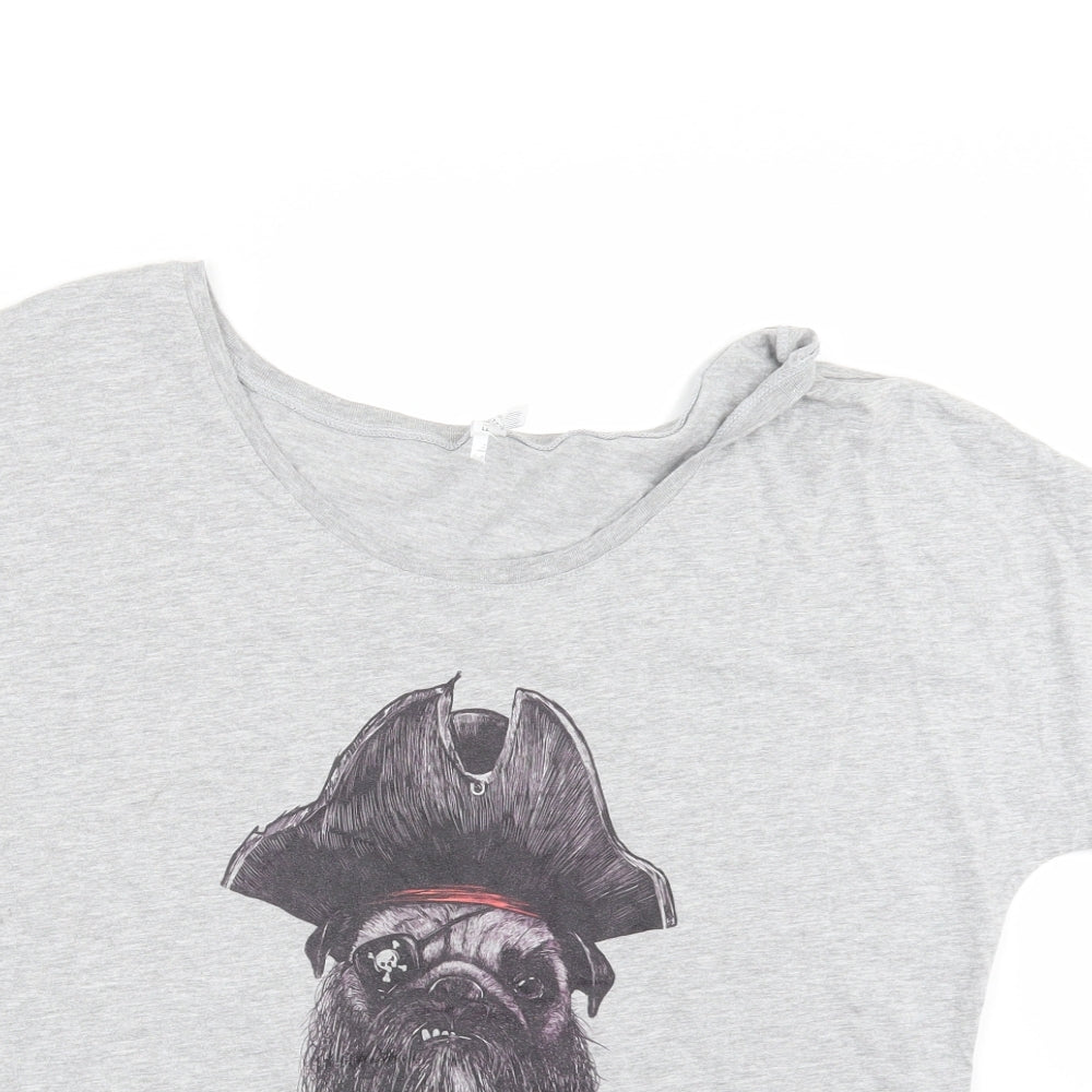 Bella + Canvas Womens Grey   Basic T-Shirt Size S