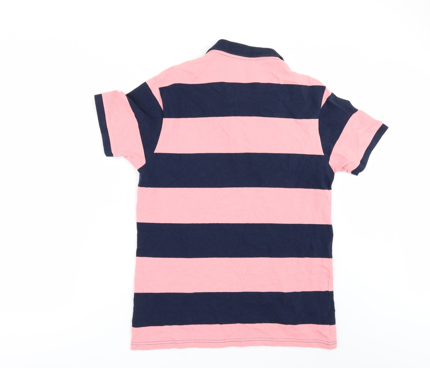 Primark Mens Blue Striped   Polo Size M