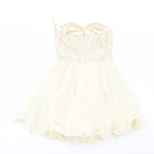 CHI CHI LONDON Womens Ivory   Ball Gown  Size 8