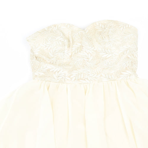 CHI CHI LONDON Womens Ivory   Ball Gown  Size 8