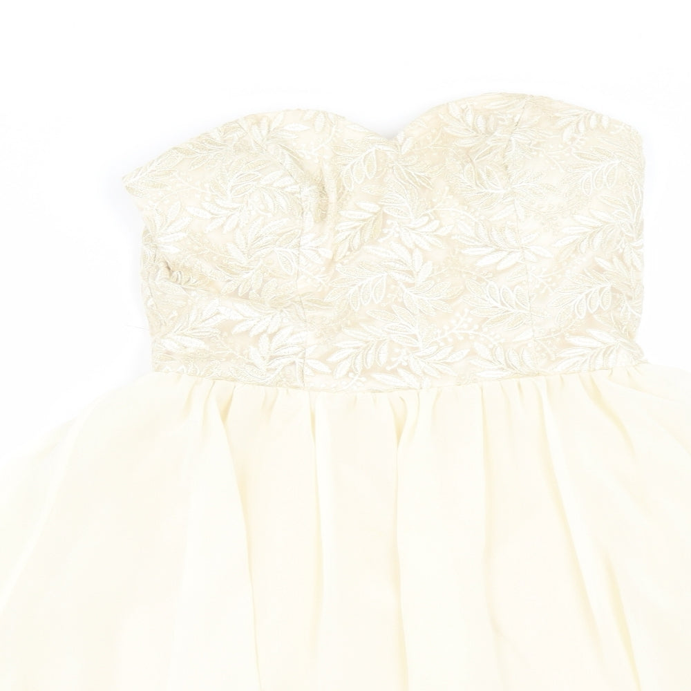 CHI CHI LONDON Womens Ivory   Ball Gown  Size 8