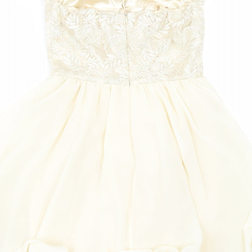 CHI CHI LONDON Womens Ivory   Ball Gown  Size 8