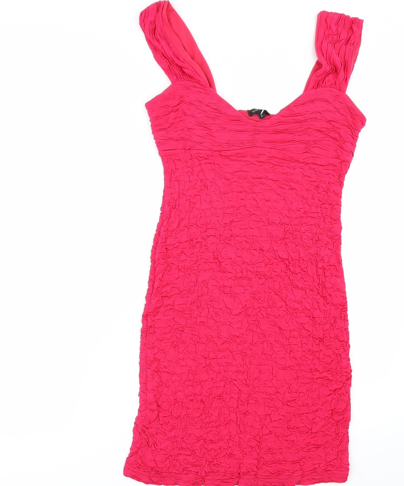 River Island Womens Pink  Rayon Bodycon  Size 8