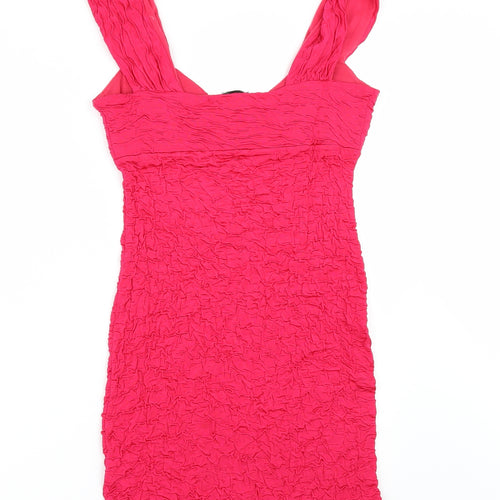 River Island Womens Pink  Rayon Bodycon  Size 8