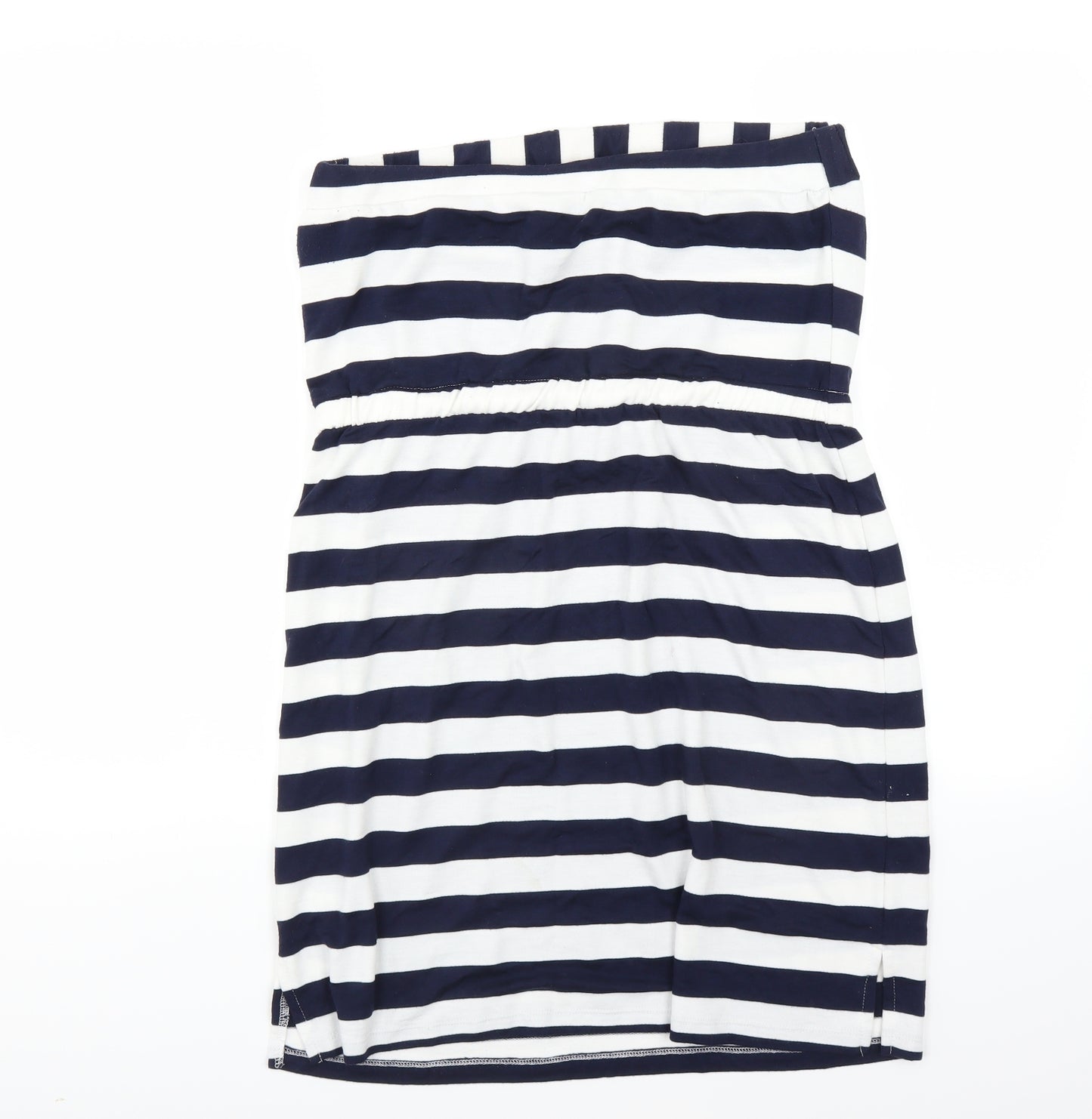 Kenar Womens Blue Striped  T-Shirt Dress  Size L