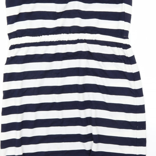 Kenar Womens Blue Striped  T-Shirt Dress  Size L