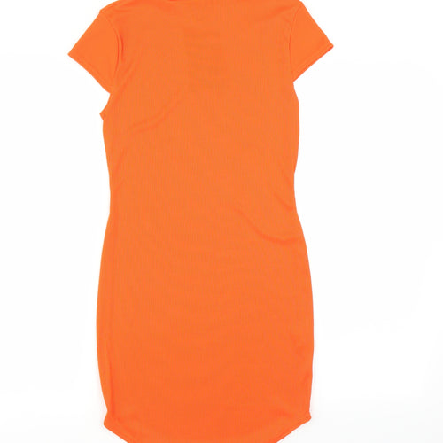 PRETTYLITTLETHING Womens Orange   Bodycon  Size 10