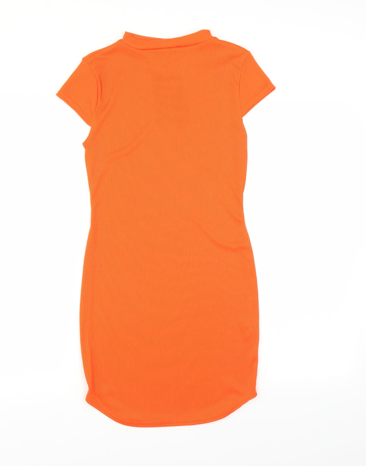 PRETTYLITTLETHING Womens Orange Bodycon Size 10