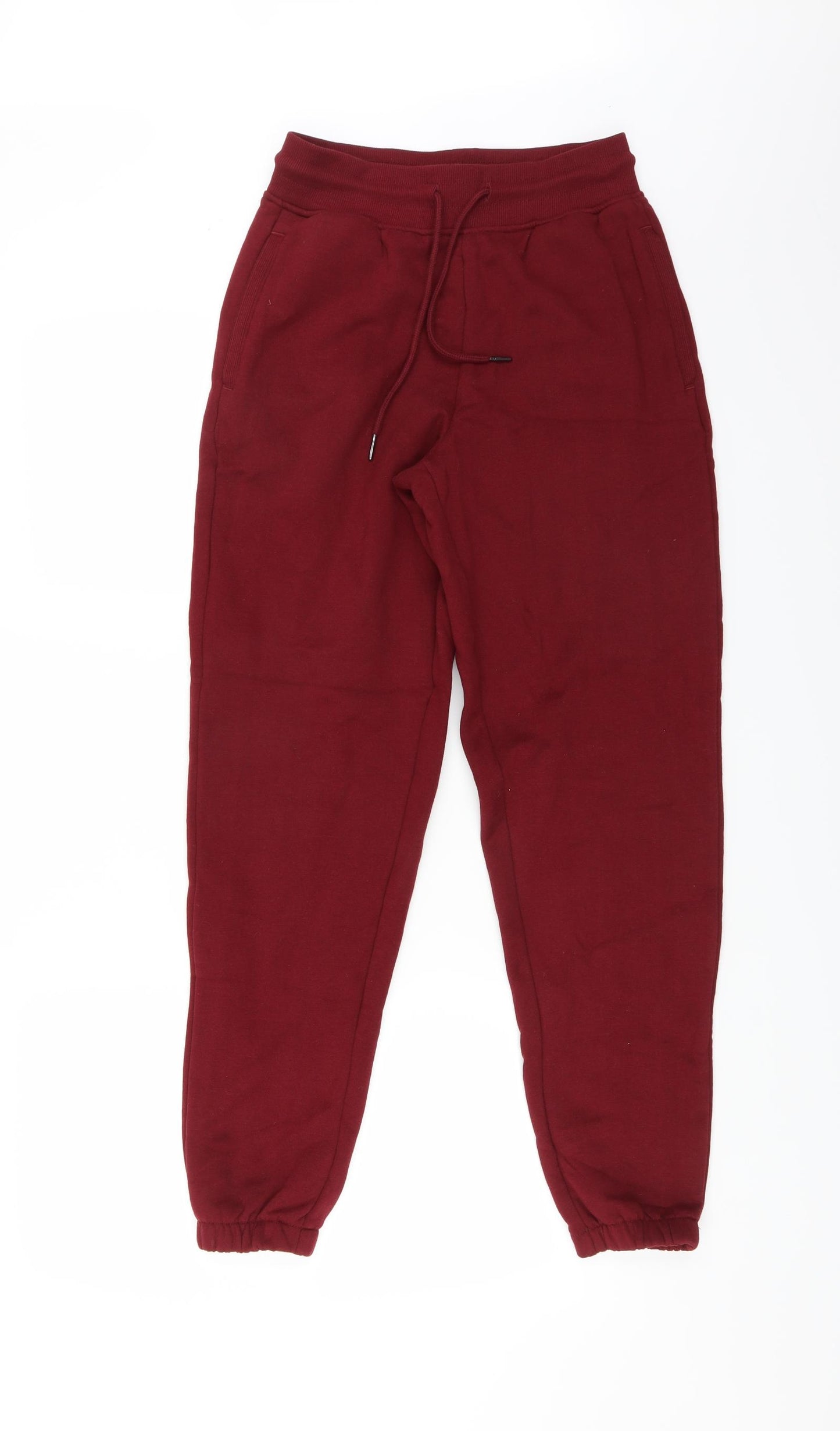 Marks and Spencer Womens Red   Jogger Trousers Size 8 L30 in